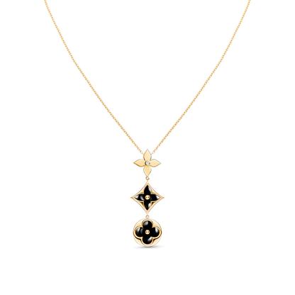 [Lunabriance]STAR AND SUN ONYX PINK GOLD NECKLACE