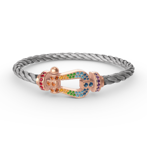 [Lunabriance]FORCE LARGE HORSESHOE  COLORED DIAMOND BRACELET ROSE GOLD