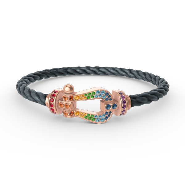 [Lunabriance]FORCE LARGE HORSESHOE  COLORED DIAMOND BRACELET ROSE GOLD
