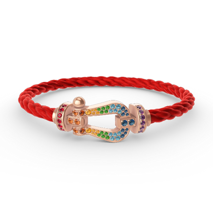 [Lunabriance]FORCE LARGE HORSESHOE  COLORED DIAMOND BRACELET ROSE GOLD