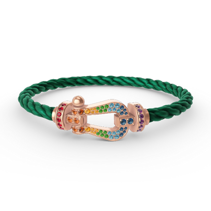 [Lunabriance]FORCE LARGE HORSESHOE  COLORED DIAMOND BRACELET ROSE GOLD