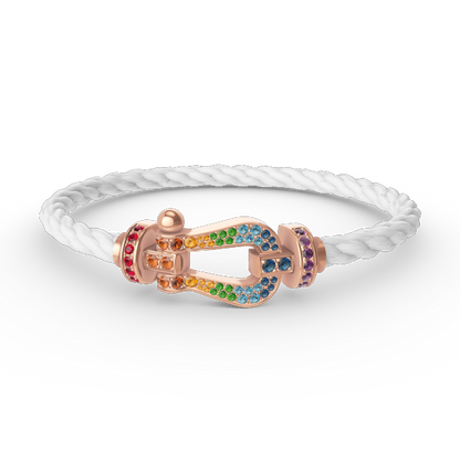 [Lunabriance]FORCE LARGE HORSESHOE  COLORED DIAMOND BRACELET ROSE GOLD