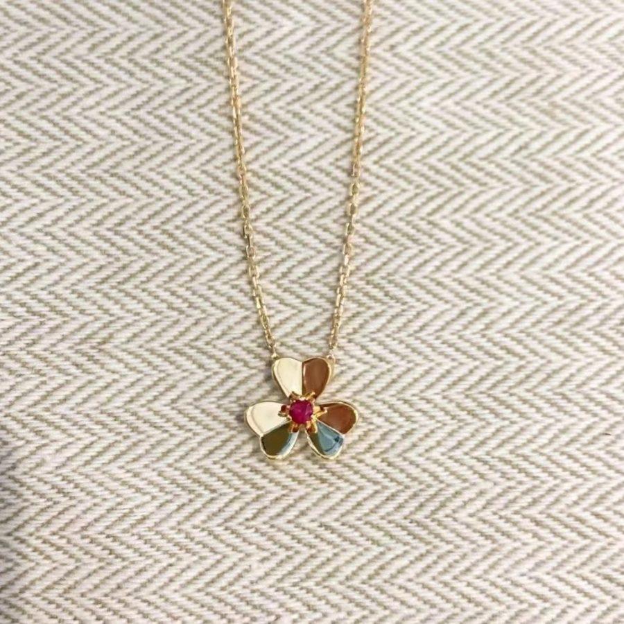 [Lunabriance]FRIVOLE GOLD FLOWER NECKLACE