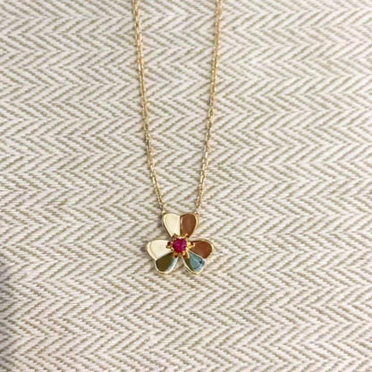 [Lunabriance]FRIVOLE GOLD FLOWER NECKLACE