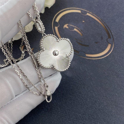 [Lunabriance]CLOVER 25MM SILVER BIG CLOVER NECKLACE