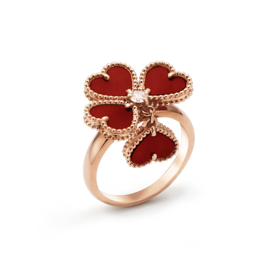 [Lunabriance]SWEET CLOVER CARNELIAN RING
