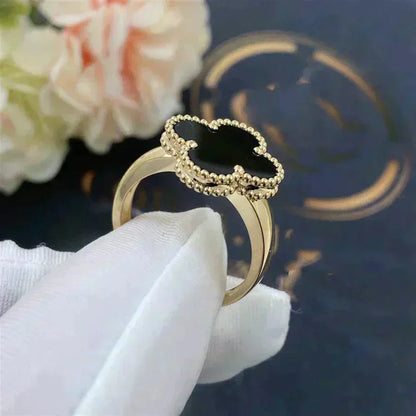 [Lunabriance]CLOVER ONYX RING