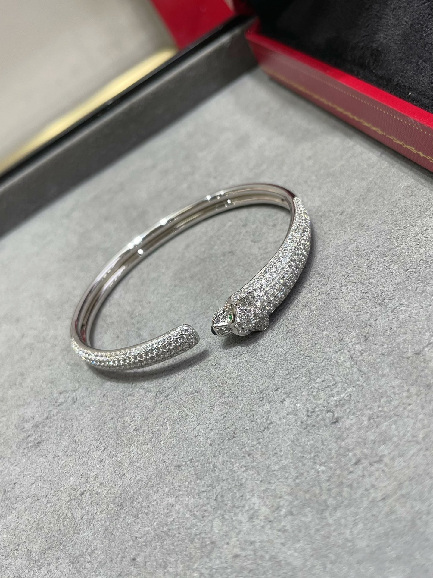 [Lunabriance]PANTHERE FULL DIAMOND OPEN BRACELET