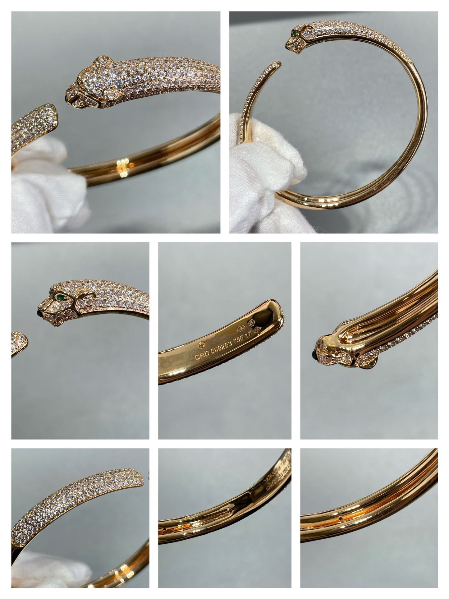 [Lunabriance]PANTHERE FULL DIAMOND OPEN BRACELET