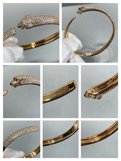 [Lunabriance]PANTHERE FULL DIAMOND OPEN BRACELET