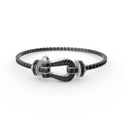 [Lunabriance]FORCE  LARGE HORSESHOE FULL DIAMOND TENNIS BRACELET